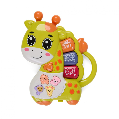 Jucarii bebelusi si prescolari - JUCARIE GIRAFA,LUMINI SI SUNETE,VERDE