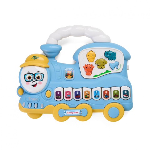Jucarii - JUCARIE TRENULET,LUMINI SI SUNETE,ALBAS.