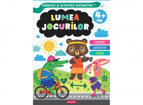 Carti de colorat - Lumea Jocurilor - Exerciții Și Activități Distractive (4+ Ani), - Editura Mimorello