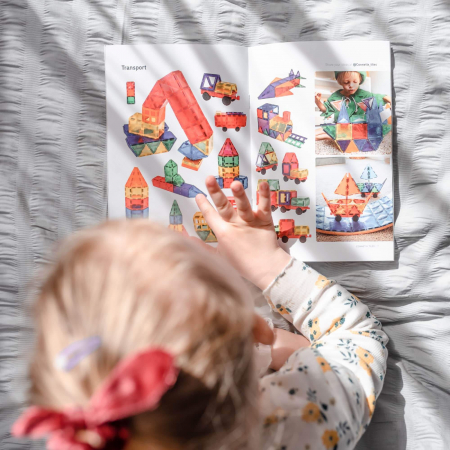 Magnetic Tiles Set constructie magnetic, 40 piese de baza, patrate [4]