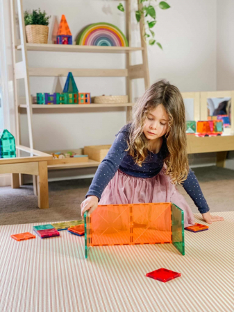 Magnetic Tiles Set constructie magnetic, 40 piese de baza, patrate [3]