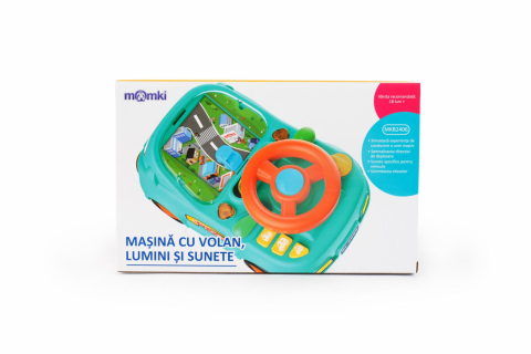 Jucarii - MASINA CU VOLAN, LUMINI SI SUNETE, VERDE