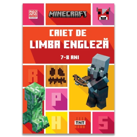Carti - Minecraft - Caiet De Limba Engleza 7-8 Ani, Dan Whitehead, Jon Goulding - Editura DPH