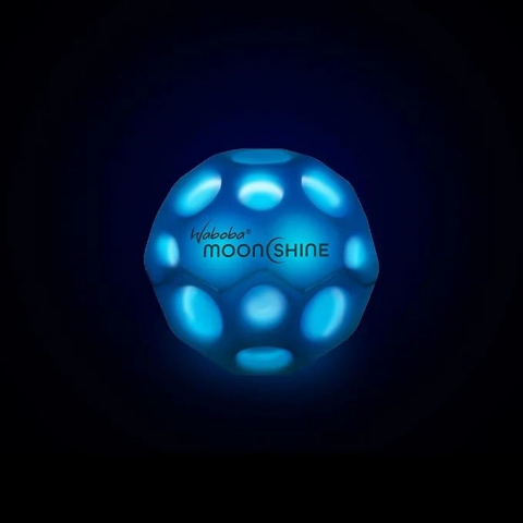 Jucarii - Minge Hiper Saritoare, Straluceste Ca Luna - Waboba Moonshine Moon Ball