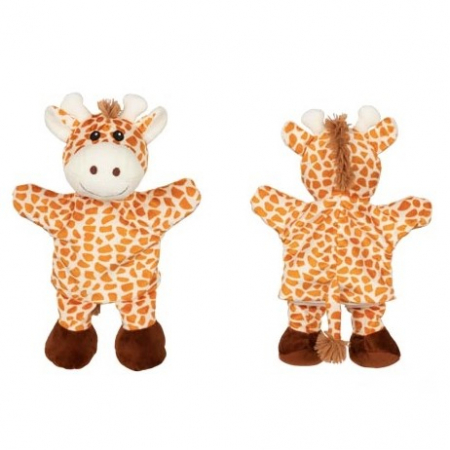 Goki - Papusa de mana cu animale - girafa, elefant si maimuta