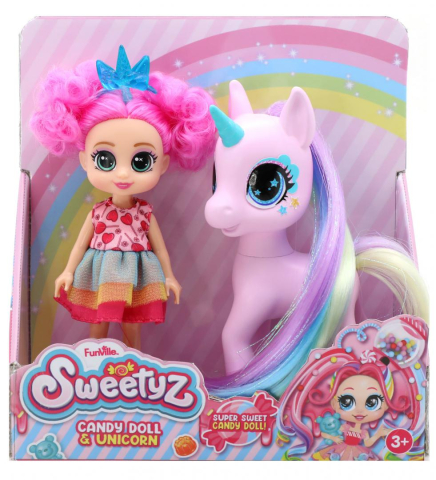 Jucarii - PAPUSA MINI, SWEETYZ CU UNICORN, 12 CM
