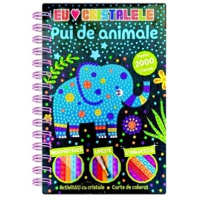 Carti de colorat - Pui De Animale - Activitati Cu Cristale, - Editura Flamingo