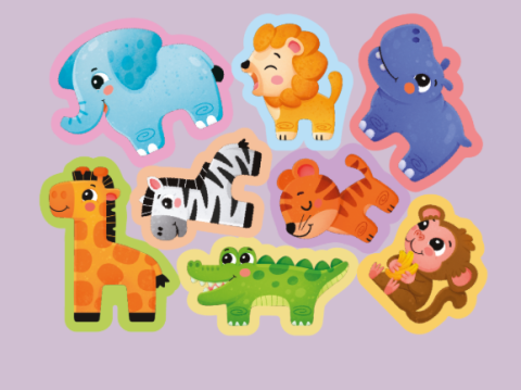 Jucarii - PUZZLE ANIMALELE DIN SAFARI