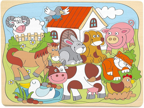 Puzzle - Puzzle Din Lemn - Animale De La Ferma
