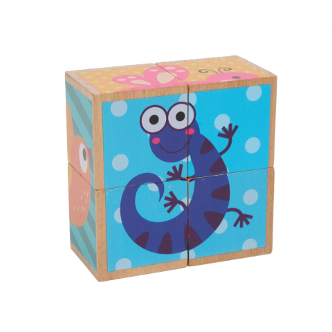 PUZZLE DIN LEMN CU ANIMALE, 4 PIESE [2]