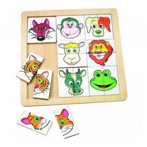 Puzzle - Puzzle- Portrete De Animale, Fundal Alb