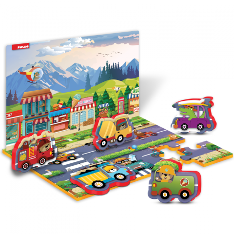 Jucarii - PUZZLE TRAFIC, 17 PIESE