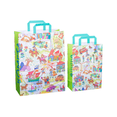 Toate jucariile - Sacosa Cadou Din Hartie - Copilarie (L -32 X 14 X 42Cm, 90G)