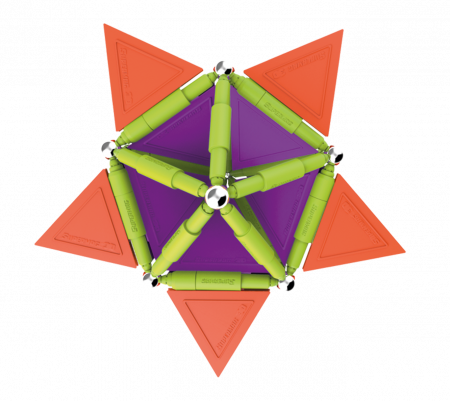 Set de constructie magnetic Supermag Trendy, 67 piese [5]