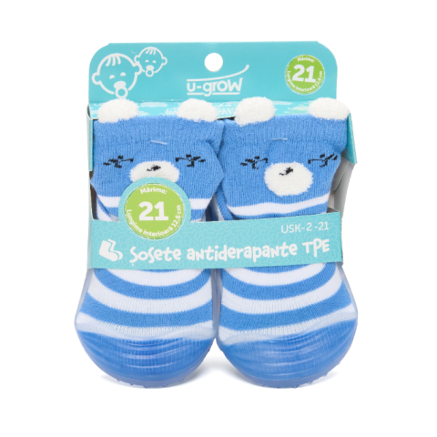 Haine copii - Sosete antider, blue,size 21, U-Grow