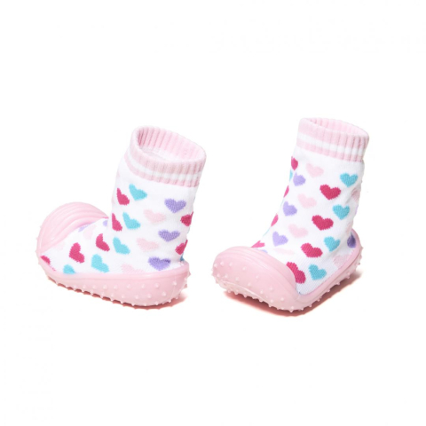 Sosete - Sosete antider pink hearts,size23,U-Grow