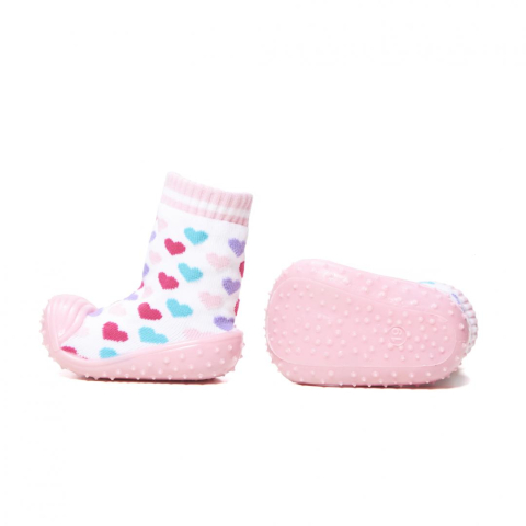Sosete antider pink hearts,size23,U-Grow [1]