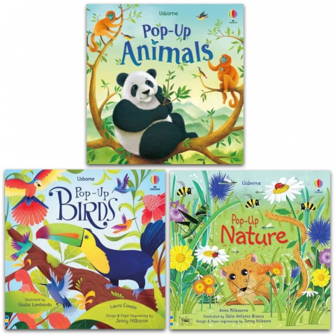 3-5 ani - Usborne Pop Up Collection 3 Books Set By Fiona Watt (Pop-Up Nature, Pop-Up Animal, Pop-Up Birds),Anna Milbourne - Editura Usbourne; International Edition