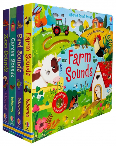 Carti cu sunete - Usborne Sound Books Series 2 Collection 4 Books Set Farm, Bird, Garden, Zoo, - Editura Usbourne; International Edition