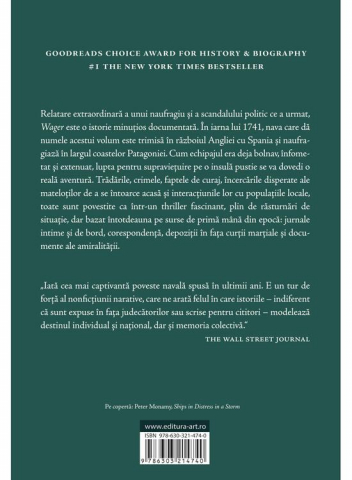 Wager. O Poveste Despre Naufragiu, Rebeliune Si Crima, David Grann - Editura Art [1]