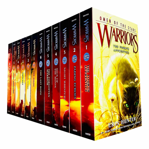Carti - Warrior Cats Series 3-4 Volume 13 To 24 Books Collection Set(The Complete Third Series (Warriors:Power Of Three Volume 13 To 18)& The Complete Fourth Series (Warriors:Omen Of The Stars Volume 19T,Erin