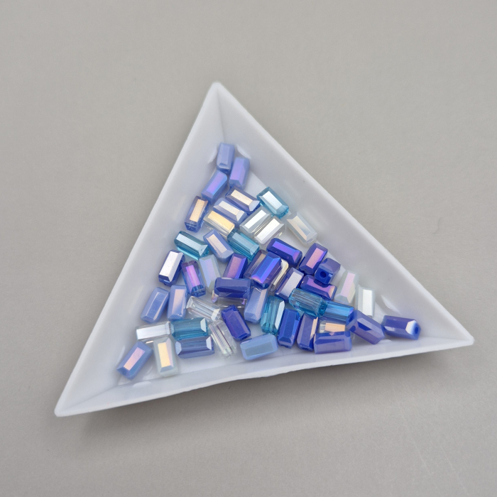 Mix margele tub 5x7mm albastru [1]