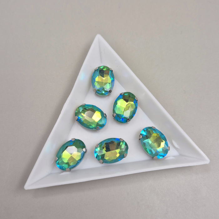 Stras Oval 10x14mm Smarald AB [1]