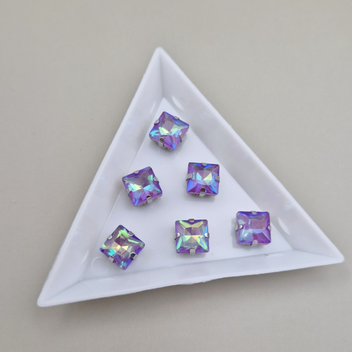 Stras 8mm patrat mov AB [1]