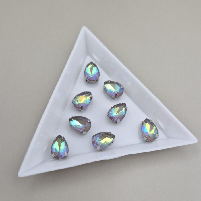 Stras 7x10mm lacrima lt peach AB [1]