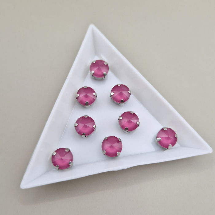 Stras 8mm rotund 8mm roz pruna jelly [1]