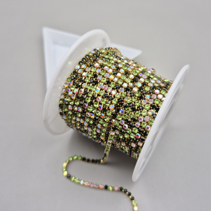 Lant strasuri Smarald / peridot 2.5mm [1]