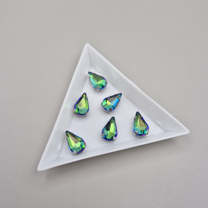 Stras lacrima 8x13mm fruit green RB [1]