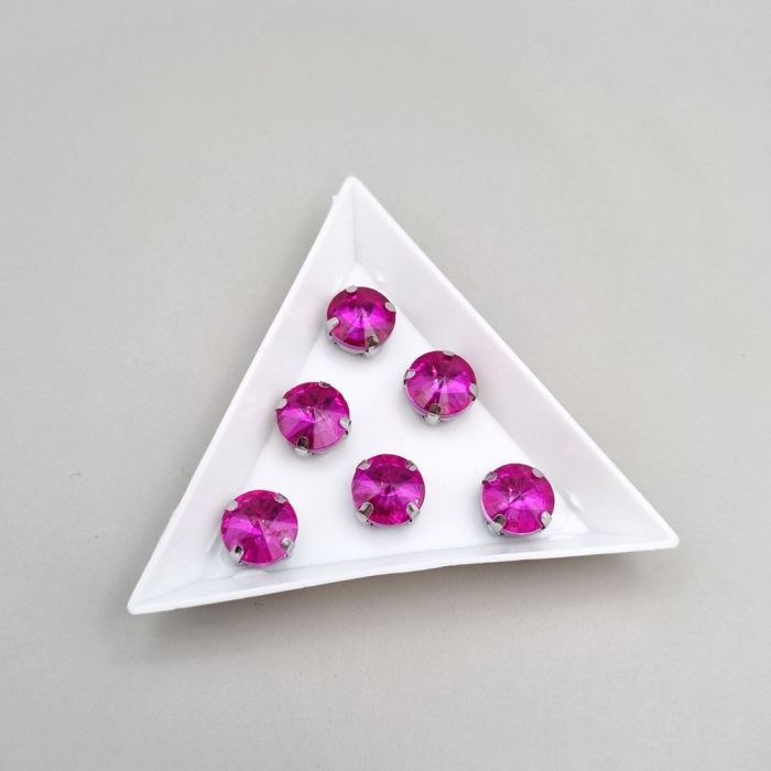 Stras rotund 10mm fucsia [1]