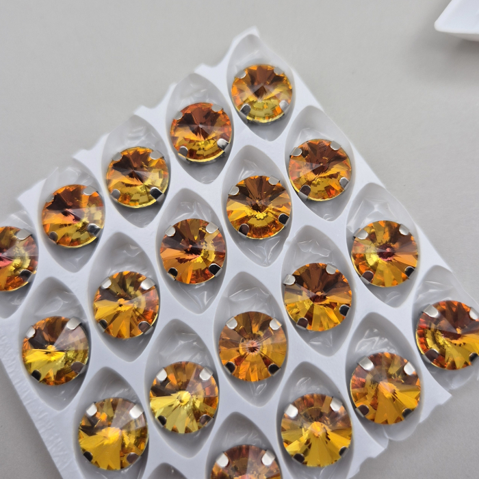 Stras rotund 10mm topaz RB [1]