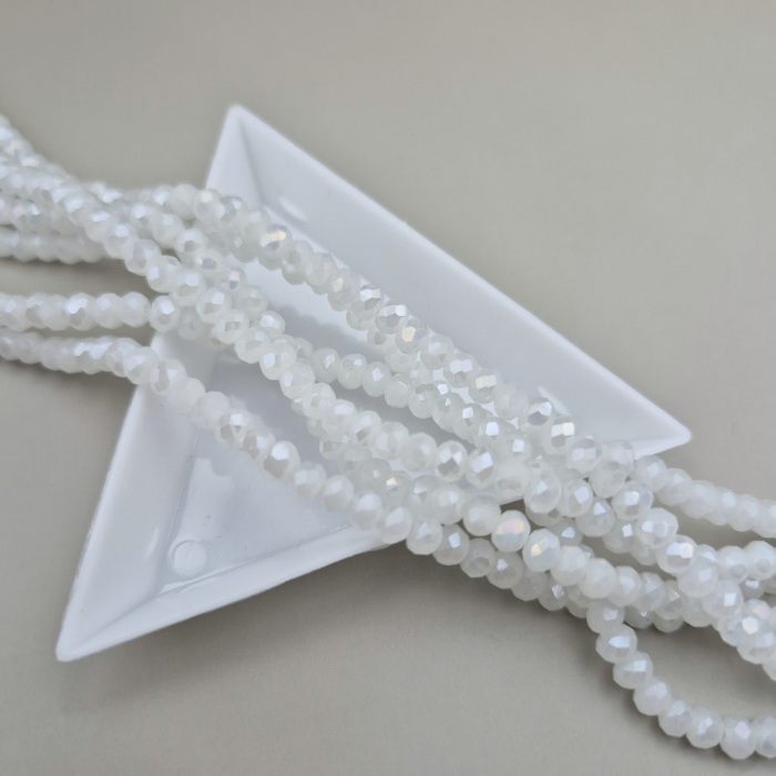 Margele 3x4mm alb AB [2]