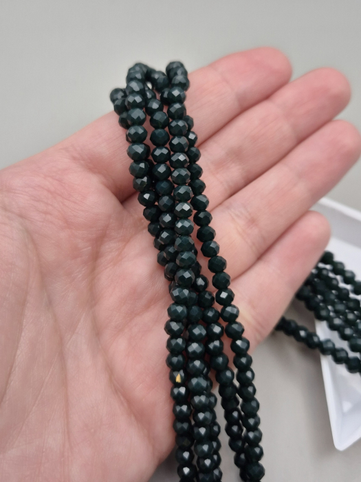 Margele fatetate 3x4mm verde inchis [1]