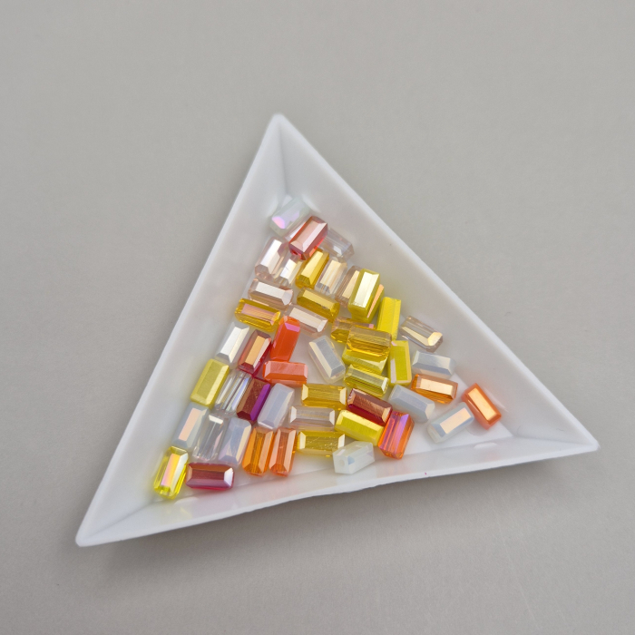 Mix margele tub 5x7mm galben/rosu [1]