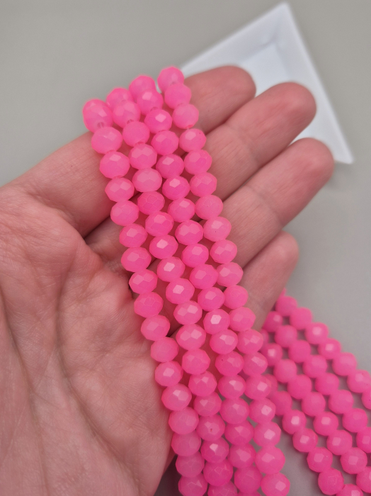 Margele fatetate 6x4mm roz [1]