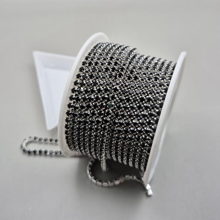 Lant strasuri negru 2mm/2.5mm [1]