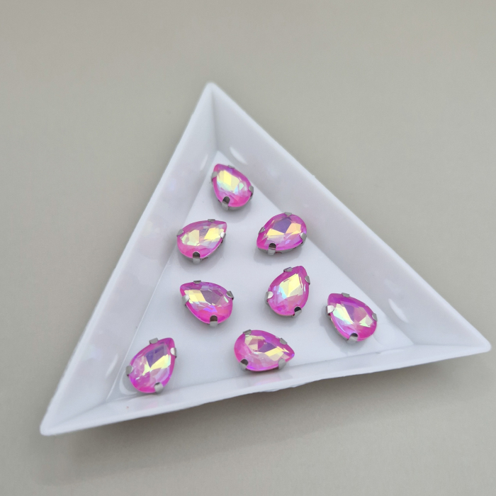 Stras 7x10mm lacrima rose AB [1]