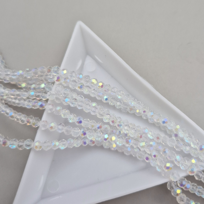 Margele fatetate 2x3mm clear AB [2]