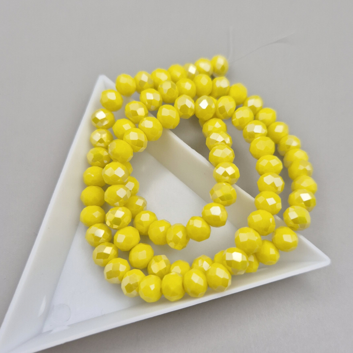 Margele fatetate 6x4mm galben AB [1]