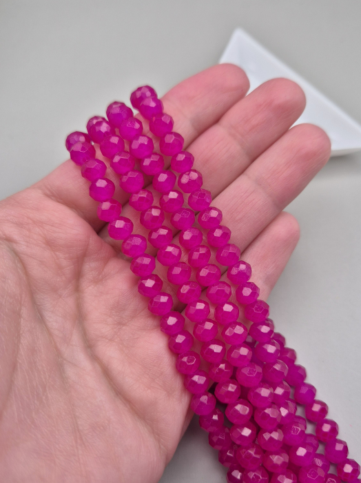 Margele fatetate 6x4mm fucsia [1]