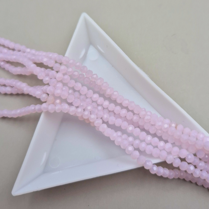 Margele fatetate 2x3mm roz [1]