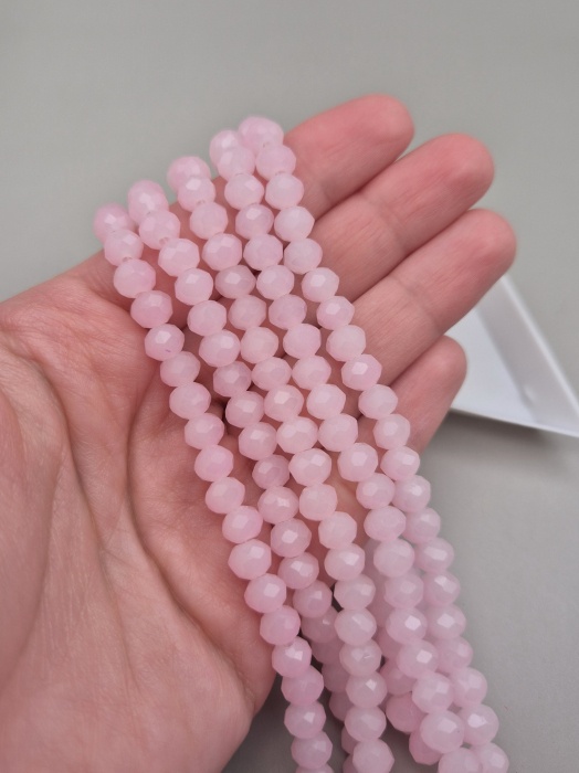 Margele fatetate 6x4mm roz deschis [1]