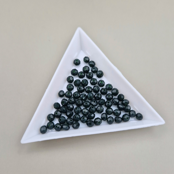 Margele 3x4mm fatetate verde pin [1]