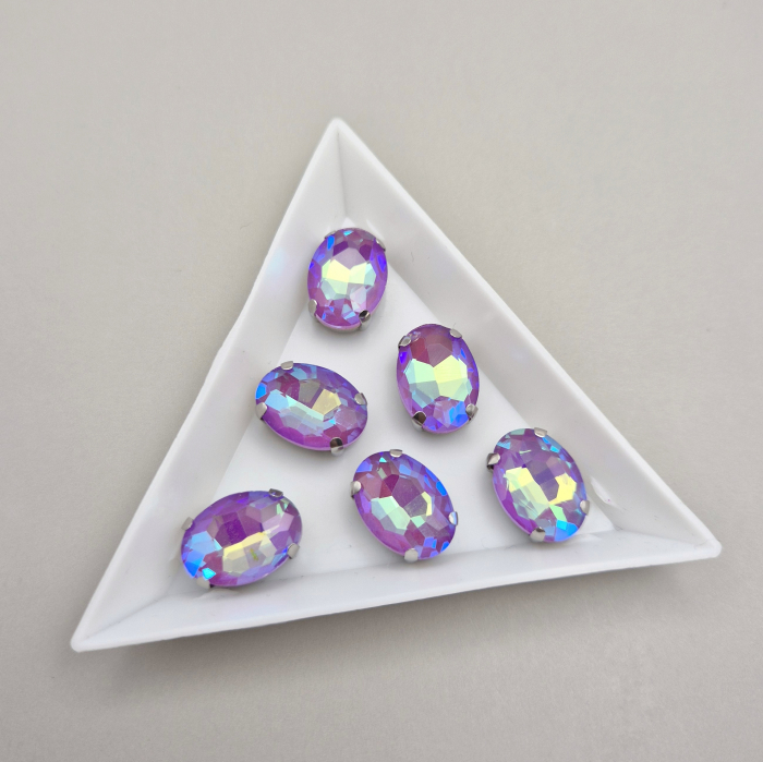 Stras Oval 10x14mm Mov AB [1]