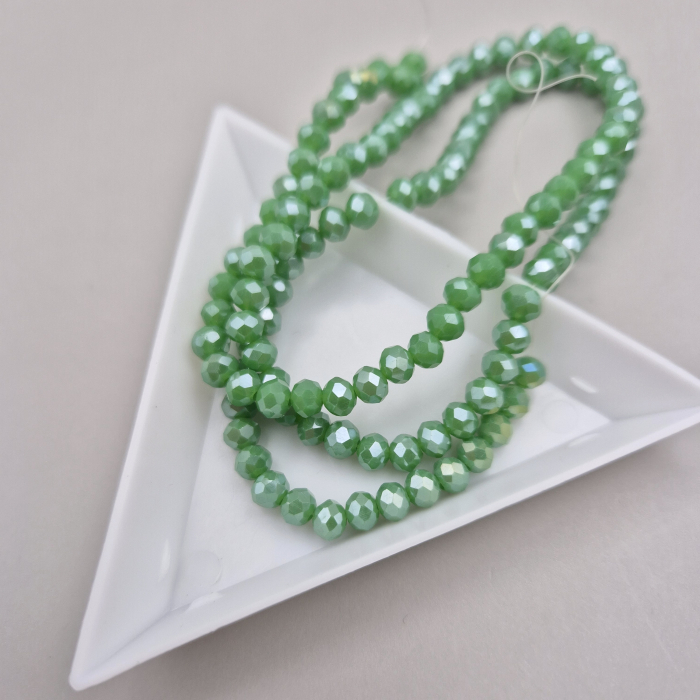 Margele fatetate 3x4mm verde AB [1]