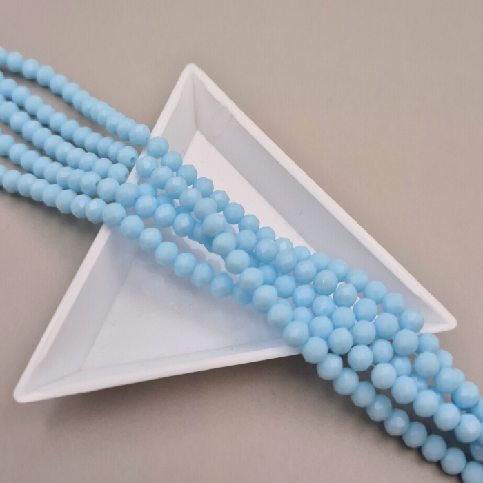 Margele fatetate 3x4mm bleu mat [1]