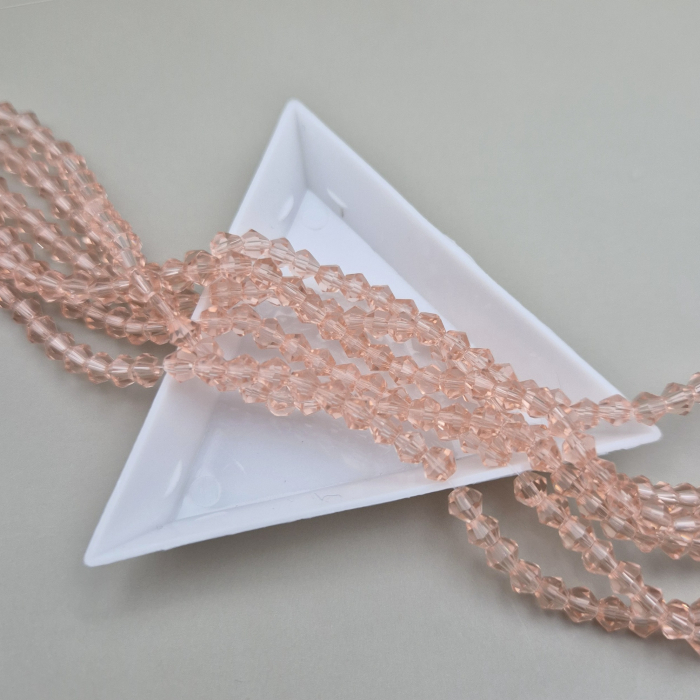 Margele 4mm biconice roz-piersica [1]